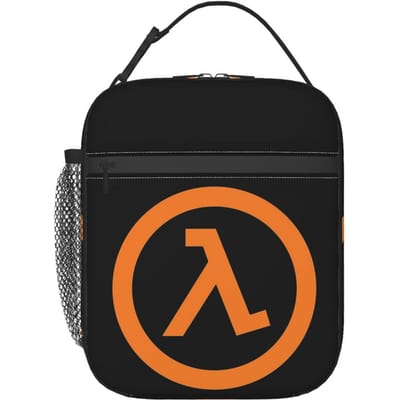 Half Life Lambda Geïsoleerde Lunchtas voor Vrouwen Kinderen Lekvrije Voedseldozen Thermische Lunchbox Draagtas One Size black
