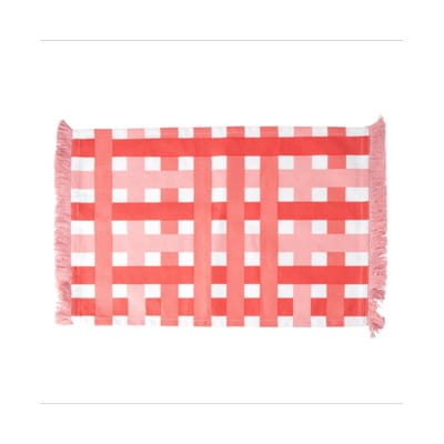 Rice placemat katoen, formaat 33 x 53 cm., kleur rood