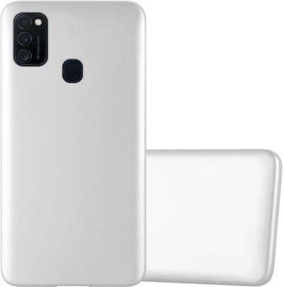 Cadorabo Hoesje geschikt voor Samsung Galaxy M21 / M30s in METALLIC ZILVER - Beschermhoes gemaakt van flexibel TPU silicone Case Cover