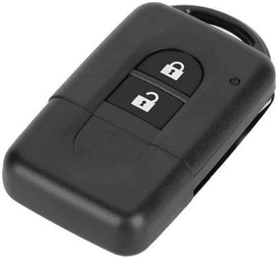 Dailygoods - Sleutelhoes - Compacte sleutelbehuizing - 360 graden bescherming - Zwart - Voor Nissan modellen - Duurzaam en schokbestendig