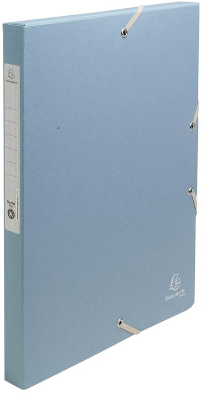 Exacompta 8x Klasseerdoos rug 25mm gerecycled karton 600g/m2 Autentik - Geassorteerd - 59239E
