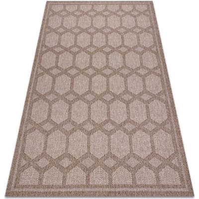 Kleden Rugsx Tapijt HOUSE SISAL 40356 Ruit , plat 120x170 cm