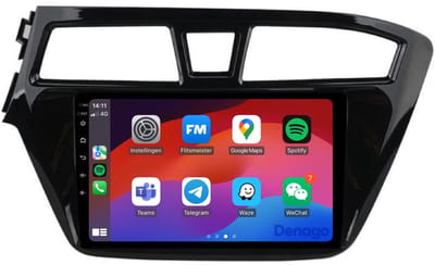 CarPlay autoradio geschikt voor Hyundai i20 (2015 t/m 2019) | 9 inch | Android 13 | Draadloos Apple CarPlay & Android Auto | 2GB + 32GB | QuadCore processor | Denago DNG-A142 | 2025 model | 2015 2016 2017 2018 2019 | Bluetooth & Wifi