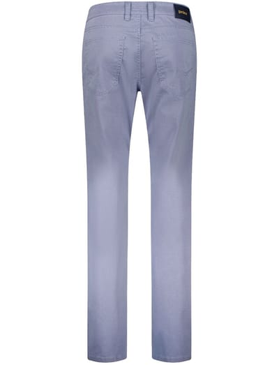 Gardeur Broek Bill Fine Pattern Cotton Comfort Stretch Soft Wash-out Effects Midden Blauw / male