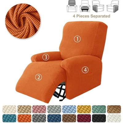 Effen Kleur Verstelbare Stoelhoes Poolvlies Bankstoelhoes Stretch Antislip Volledig Bedekkende Fauteuilhoes voor Woonkamer