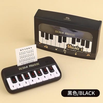 Draagbaar 15 Toetsen Digitaal Toetsenbord Kinderen Mini Elektronisch Piano Muziekinstrument Leren-Gerichte Speelgoed ideaal voor Cadeau zwart