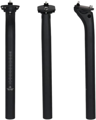Carbon Zadelpen - Fietsonderdeel - Fietsen - Offset 20mm - 31.6x450mm - Mat Zwart