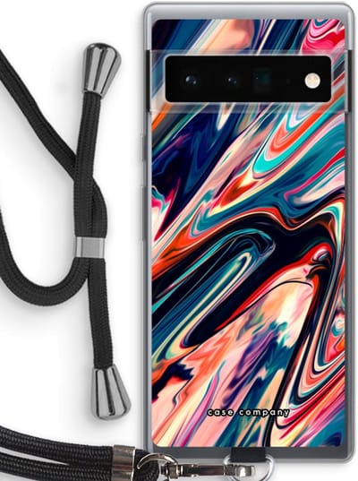 Case Company® - Hoesje met koord geschikt voor Google Pixel 6 Pro hoesje met Koord - Quantum Being - Telefoonhoesje met Zwart Koord - Bescherming aan alle Kanten en Over de Schermrand