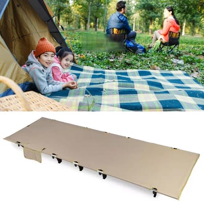 Klapbed voor Volwassenen - Opvouwbaar Kampeerbed - Comfortabel Rusten - Robuust Stalen Frame - Tot 136 kg - Zwart