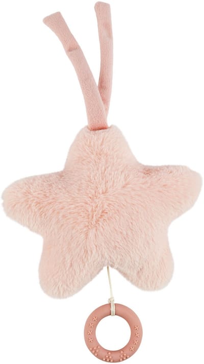 Nattou FanFan Muziekknuffel Ster - 25 cm - Zachte Knuffel met Muziek- Baby Cadeau - Roze