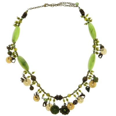Behave - Groene Ketting met Knoopjes - 40 cm