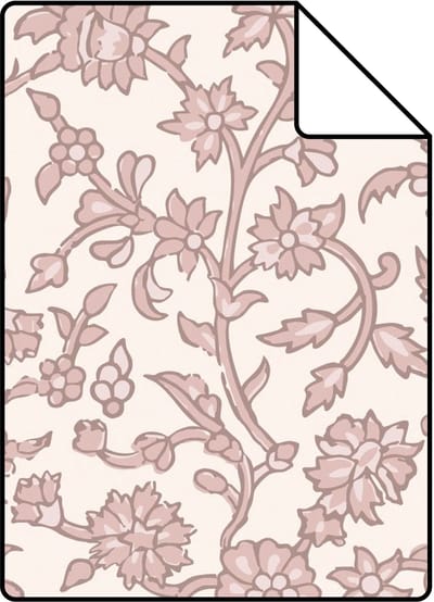 Proefstaal ESTAhome behang vintage bloemen paars - 26.5 x 21 cm - 131522-S
