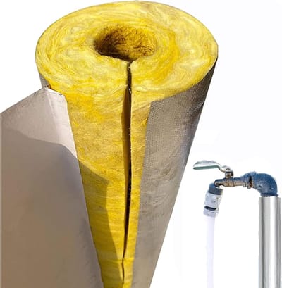 Buisisolatie Schuimbuizenstelsel - Isolatiebuis Glaswol - Leiding Isoleren - Brandwerend Stoom - 43 mm - Grijs
