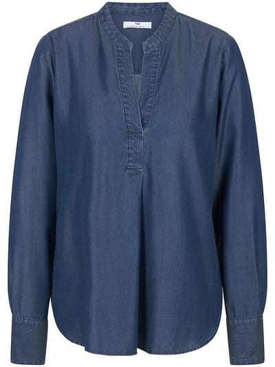 Jeansblouse lange mouwen Van Peter Hahn denim