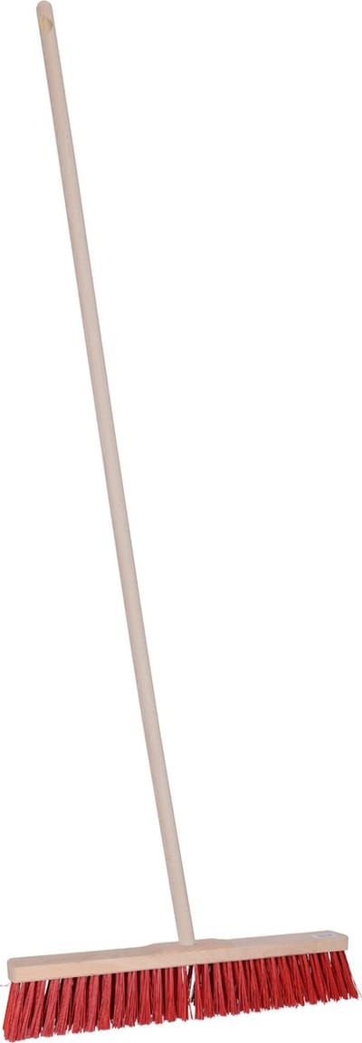 Brumag Straatbezem Dirtmaster voor buiten terras tegels en klinkers - Harde bezemkop 50 cm breed - Houten steel van 139 cm