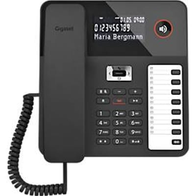 Gigaset DESK 800A wand- en bureautelefoon, antwoordapparaat, LCD-scherm, zwart