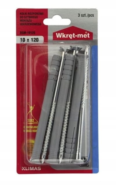 Wkręt-met - Universele Pluggen - 10x120mm - 3 stuks