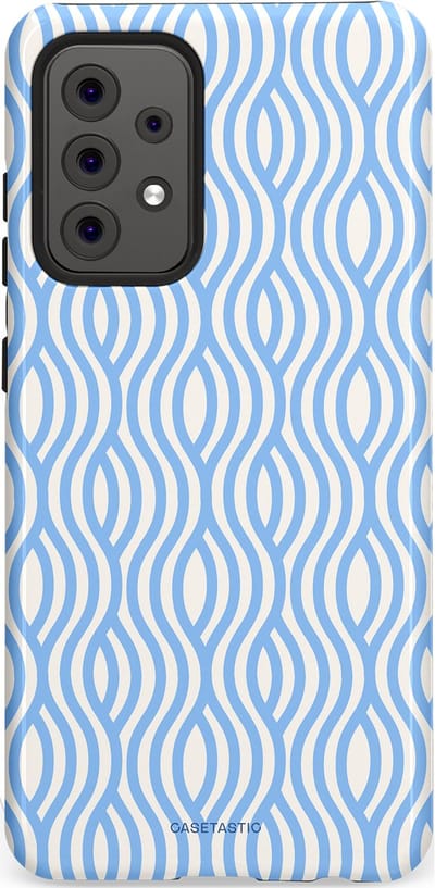 Casetastic Hoesje Geschikt voor Samsung A52 (4G/5G/s) - Stijlvolle Beschermende Duo-layer Case - Zeegolf Patroon