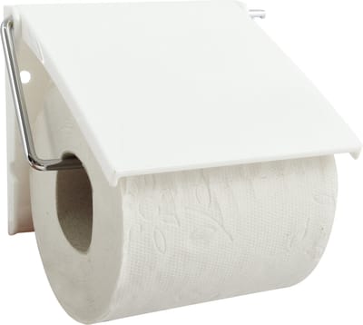MSV Toiletrolhouder Wit – Wandmontage WC Papierhouder – Toiletpapierhouder 13 x 15 x 11,5 cm