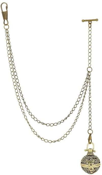 Dailygoods- Zakhorloge Ketting Antiek Brons - Heren Ketting - Vintage