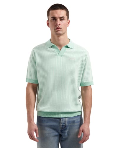 Pure Path Knitted Polo Ladder Stitch Mint (26010807 - 14)