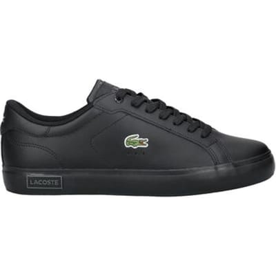 LACOSTE Powercourt 125 - Heren Sneakers Schoenen Leer Zwart 749SMA008102H , Maat: EU 44.5 UK 10