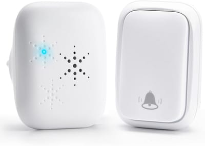 Draadloze Deurbelset - Zonder Batterijen - Veilig Huis - 300m Bereik - 1 Zender 1 Ontvanger - Sneeuwwit
