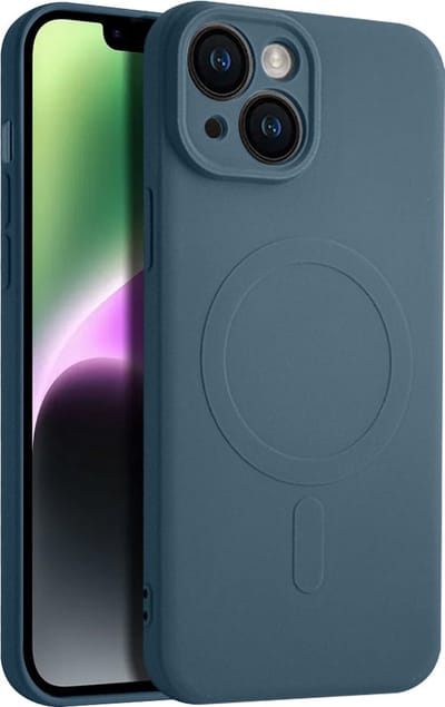 Casify Siliconen Hoesje geschikt voor MagSafe iPhone 15 Hoesje - Blauw