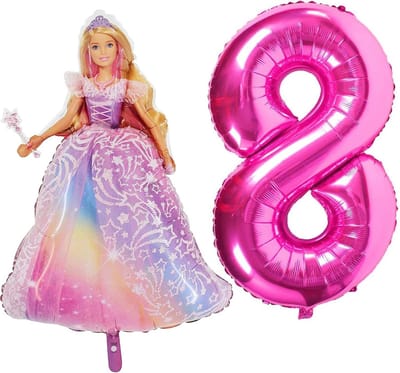 Karaktervorm en cijfer folieballonpakket - 42" en 40" - Kinderfeestdecoraties