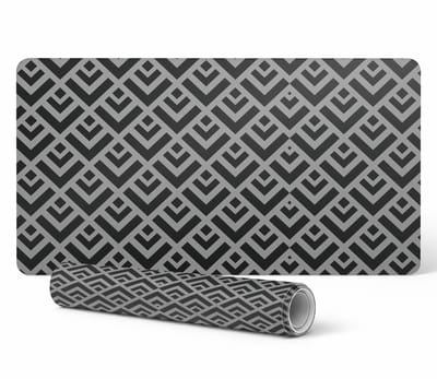 Antislip bureaumat met retro geometrisch patroon 90x45 cm