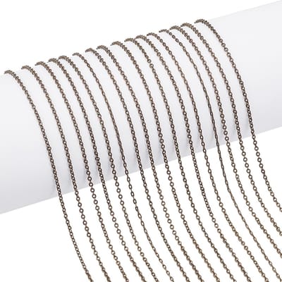 PandaHall 5 m gedraaide messing kettingen voor halskettingen heren dames voor sieraden kleur antiek brons 2 x 1,5 x 0,5 mm