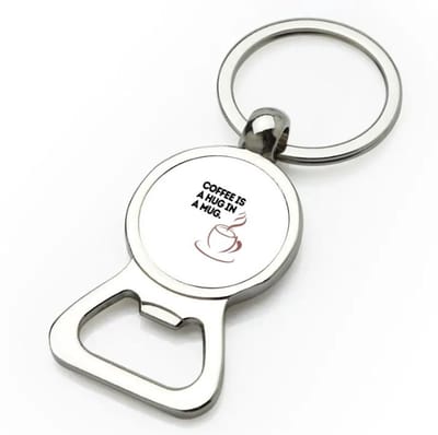 Akyol - coffee is a hug in a mug flesopener - Koffie - koffie drinkers/liefhebbers - verjaardagscadeau - cadeau - kado - geschenk - verjaardag - collega's - 9 bij 3 cm