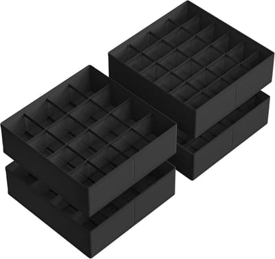 Famanu – Lade-organizer set van 12, opvouwbare stoffen opbergdozen voor sokken, stropdassen, riemen, bh’s en ondergoed