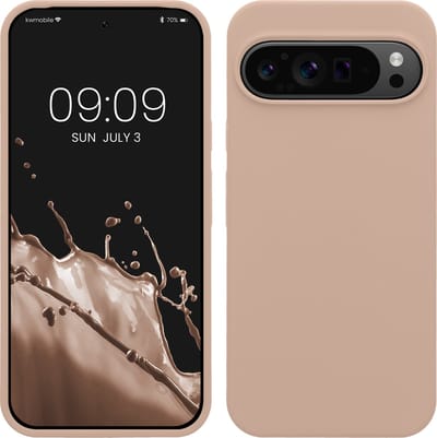 kwmobile telefoonhoesje geschikt voor Google Pixel 9 Pro XL - Hoesje met siliconen coating - Smartphone case in mat oudroze