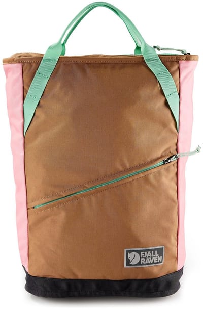Fjällräven vrijetijdsrugzak rugzak met laptopvak Vardag Totepack 22 Poppy Pink - Khaki Dust Lichtbruin
