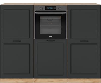 Vicco R-Line Keukenblok – 180 cm zonder werkblad Antraciet landhuis/gouden eik