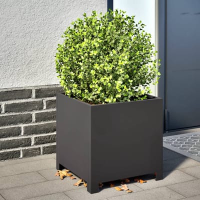 vidaXL - Plantenbakken - 2 - st - 40x40x40 - cm - staal - zwart