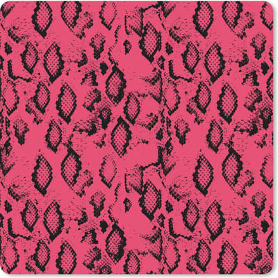 Muismat 20x20 cm - Mousepad Slangenprint - Dieren - Roze - Muismatten