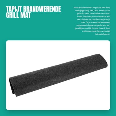 Dailygoods- Splatter Mat Brandwerend - BBQ Vloermat - Hittebestendig Tapijt - Beschermende Mat - Ondergrond voor Grill - Duurzaam Materiaal - Beschermmat