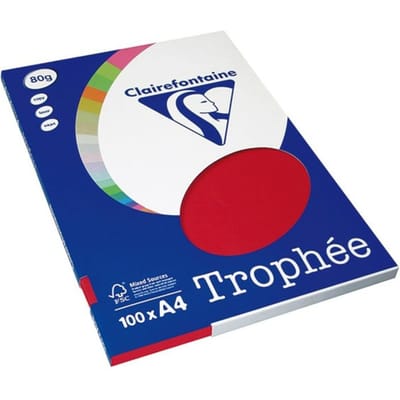 Clairefontaine Trophée - Bessen Rood - kopieerpapier- A4 80 gram - 100 vellen