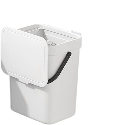 Keukenkast Prullenbak - Afvalbak Aanrecht - Afval Snel Verwerken - Handsfree Klapdeksel - 21 x 17 x 13 cm - Grijs