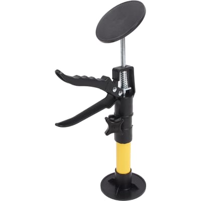 2 Set Kastkrik Legeringsstaal 30 tot 59cm Verstelbare Steunstang met Voet 40kg Draagvermogen Geel