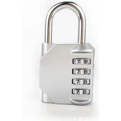 Mini Cadenas de Porte d'Armoire Maison Sac à Dos Bagage Sac Dortoir Étudiant Cadenas Jian Shengfang Mot de Passe à 4 Chiffres Serrure Antivol white