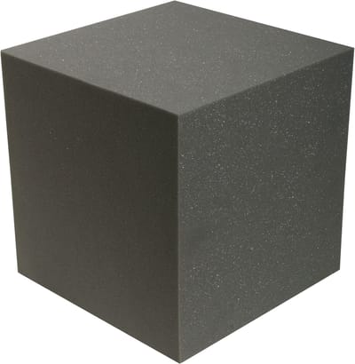 MUSIC STORE Absorber-Set Qube, anthraciet 2x Akustikschaum, 300x300x300 - Bass traps en corner bass traps
