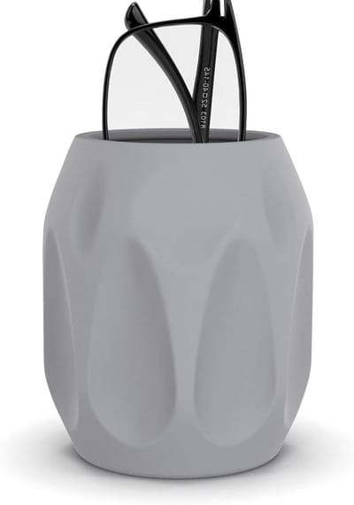 Allecto Plus - Grijze Silicone Brillenhouder voor Nachtkastje - Geschikt voor Ray-Ban en Persol Brillen - Grijs - XXL Formaat - Handig en Stijlvol Brillen Display - Opbergstandaard - Praktische Brillen Organizer