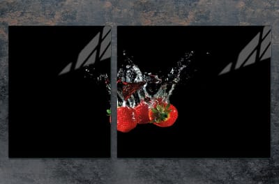TMK ArtDeko - Snijplank en Beschermingsplaat - Gehard Glas - 100x52 cm - Truwamen Motief