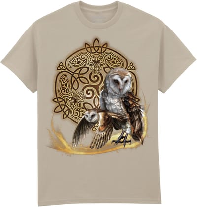 Uilen Celtic Owl The Coloured House T-shirt M
