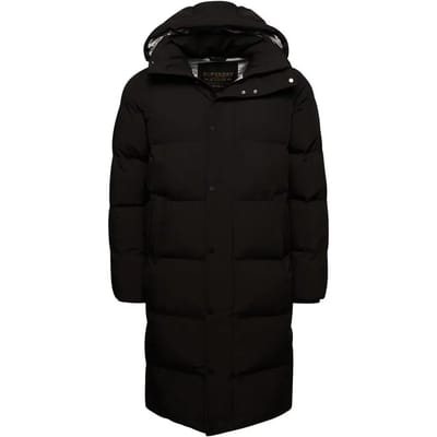 Superdry - Lange pufferjas met capuchon - Heren - Gewatteerde jassen