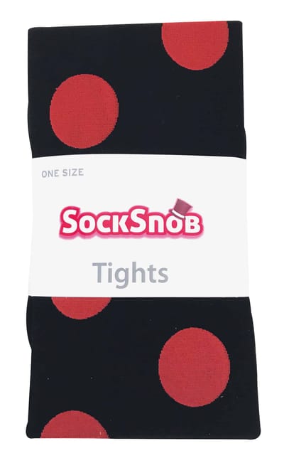 Sock Snob Dames80 denier ondoorzichtig patroon panty's - Grote Plek Rood