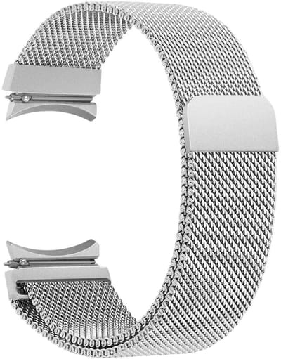 Bigben Connected, Armband Geschikt voor Samsung Galaxy Watch 4/4 Classic/5/5 Pro/6/6 Classic Milanees staal, Zilver
